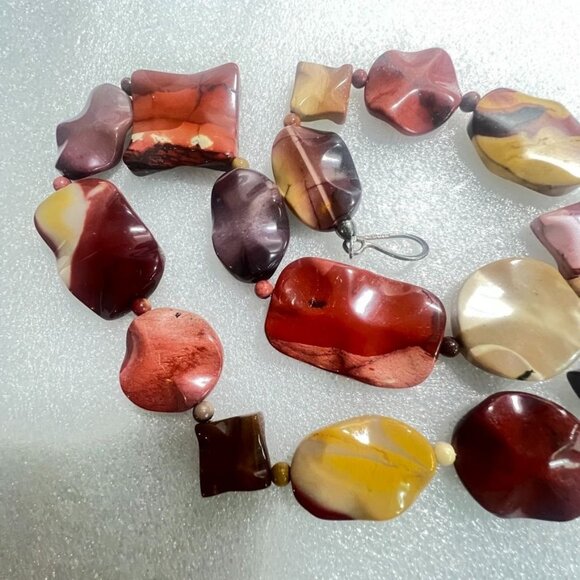 Jay King DTR Mookaite Jasper Necklace Silver 925 Hook Clasp Multi-Shaped Beads - Picture 15 of 16